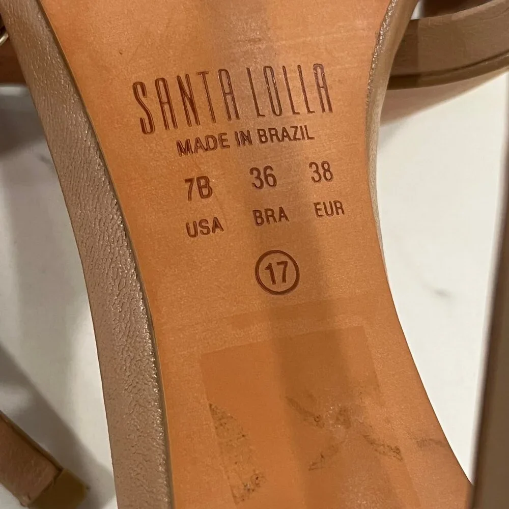 Minimalist Tan Ankle-Strap Stiletto Heels